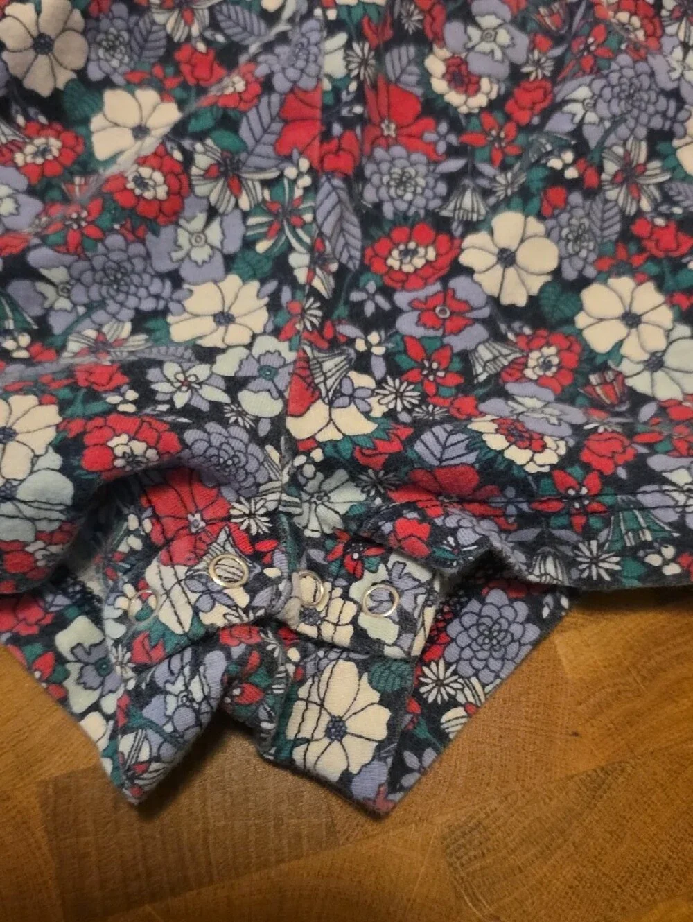 10/ $10 GAP Navy Floral Romper with Pink and White Flowers